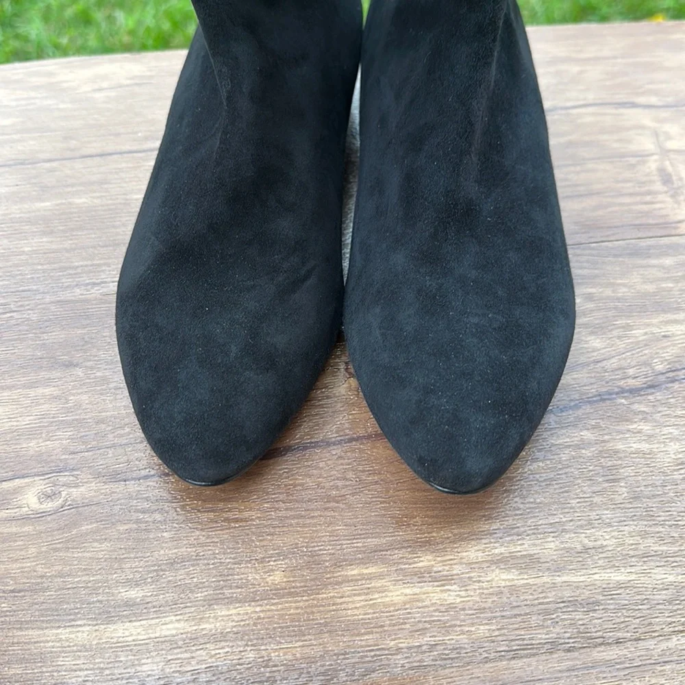 Brian Atwood Women Boot Over The Knee Thigh High Size 6 Pointed Black Suede